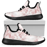 Rose Pink Marble Print Mesh Knit Shoes GearFrost