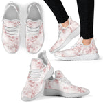 Rose Pink Marble Print Mesh Knit Shoes GearFrost
