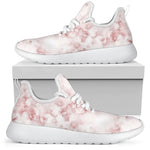 Rose Pink Marble Print Mesh Knit Shoes GearFrost