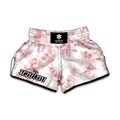 Rose Pink Marble Print Muay Thai Boxing Shorts