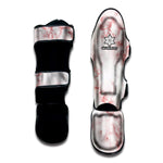 Rose Pink Marble Print Muay Thai Shin Guard