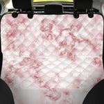 Rose Pink Marble Print Pet Car Back Seat Cover