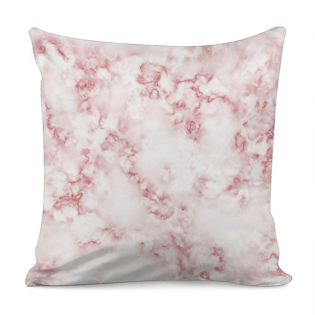 Rose Pink Marble Print Pillow Cover