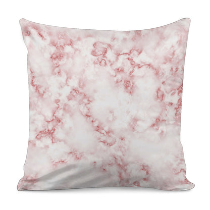 Rose Pink Marble Print Pillow Cover