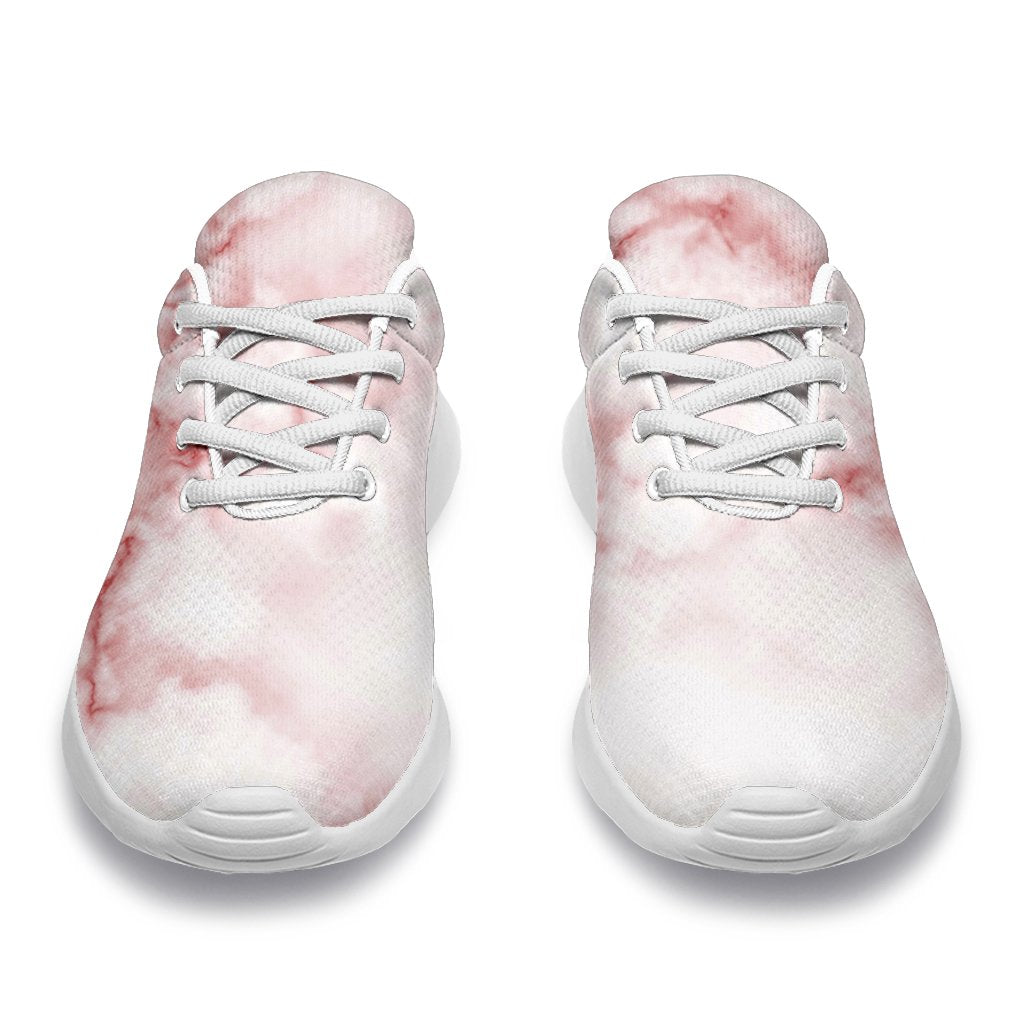 Rose Pink Marble Print Sport Shoes GearFrost