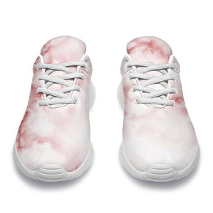 Rose Pink Marble Print Sport Shoes GearFrost