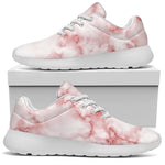 Rose Pink Marble Print Sport Shoes GearFrost