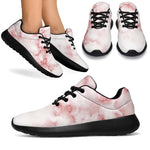 Rose Pink Marble Print Sport Shoes GearFrost