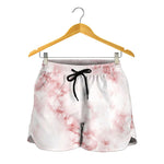 Rose Pink Marble Print Women's Shorts