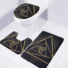 Rose Pyramid Print 3 Piece Bath Mat Set