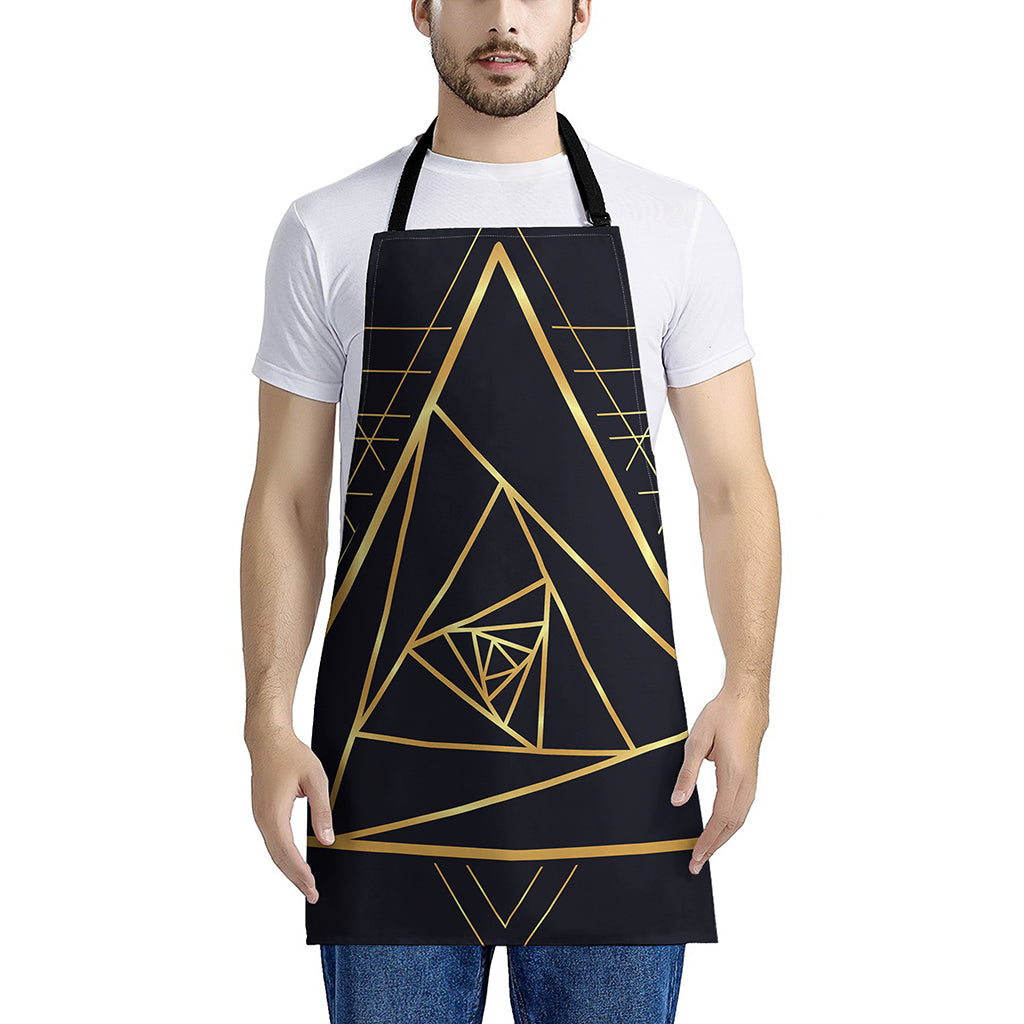 Rose Pyramid Print Apron