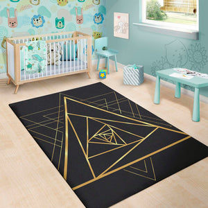 Rose Pyramid Print Area Rug