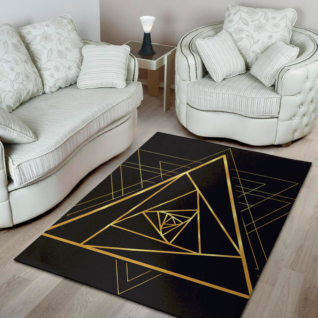 Rose Pyramid Print Area Rug