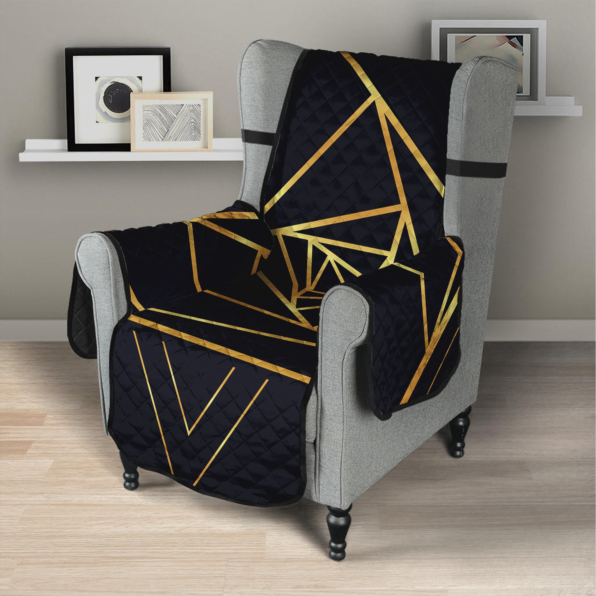 Rose Pyramid Print Armchair Protector