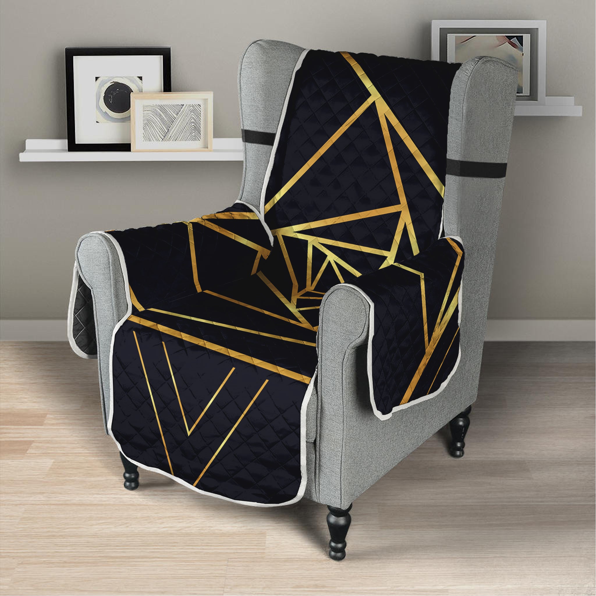 Rose Pyramid Print Armchair Protector