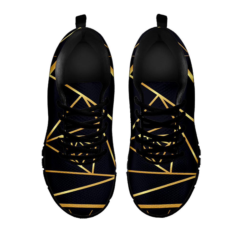 Rose Pyramid Print Black Sneakers