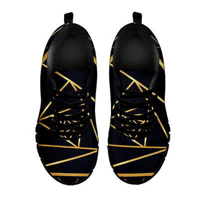 Rose Pyramid Print Black Sneakers