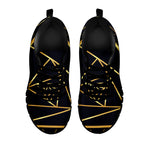 Rose Pyramid Print Black Sneakers