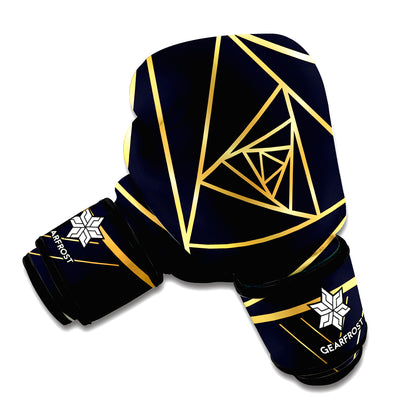 Rose Pyramid Print Boxing Gloves