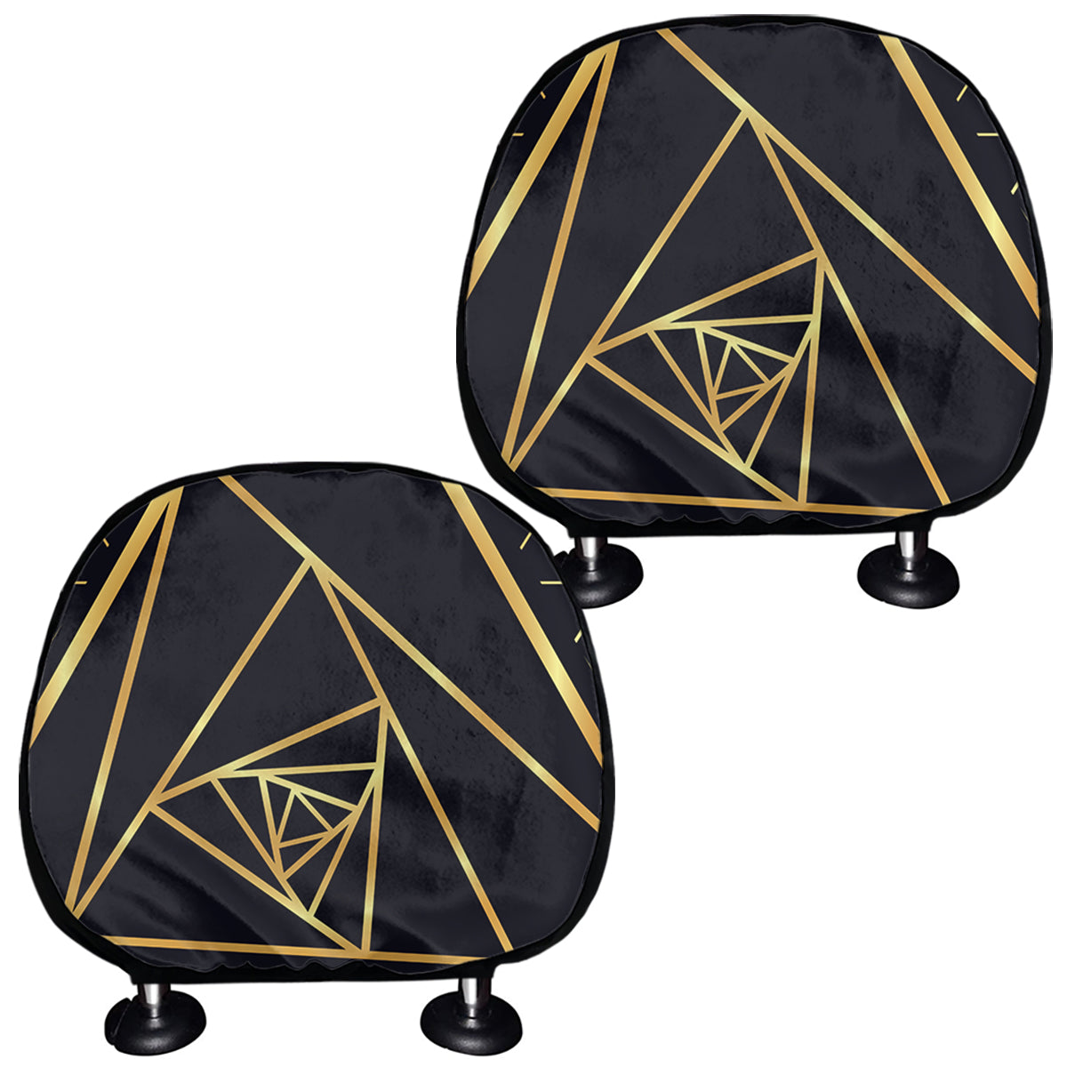 Rose Pyramid Print Car Headrest Covers
