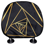 Rose Pyramid Print Car Headrest Covers