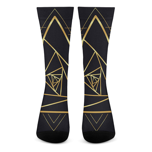 Rose Pyramid Print Crew Socks