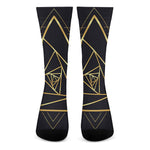 Rose Pyramid Print Crew Socks