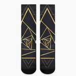 Rose Pyramid Print Crew Socks