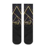 Rose Pyramid Print Crew Socks