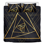 Rose Pyramid Print Duvet Cover Bedding Set