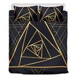 Rose Pyramid Print Duvet Cover Bedding Set