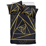 Rose Pyramid Print Duvet Cover Bedding Set