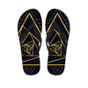 Rose Pyramid Print Flip Flops