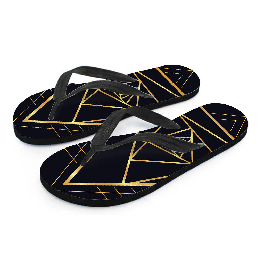 Rose Pyramid Print Flip Flops