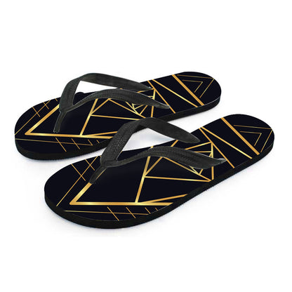 Rose Pyramid Print Flip Flops