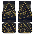 Rose Pyramid Print Front and Back Car Floor Mats