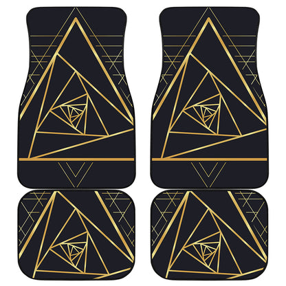 Rose Pyramid Print Front and Back Car Floor Mats
