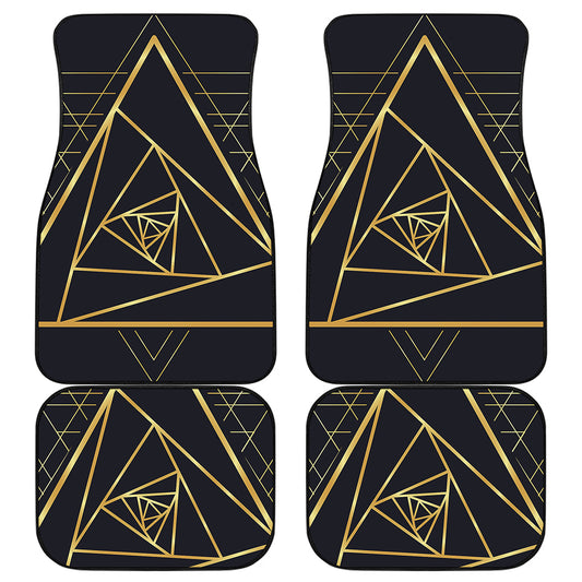 Rose Pyramid Print Front and Back Car Floor Mats