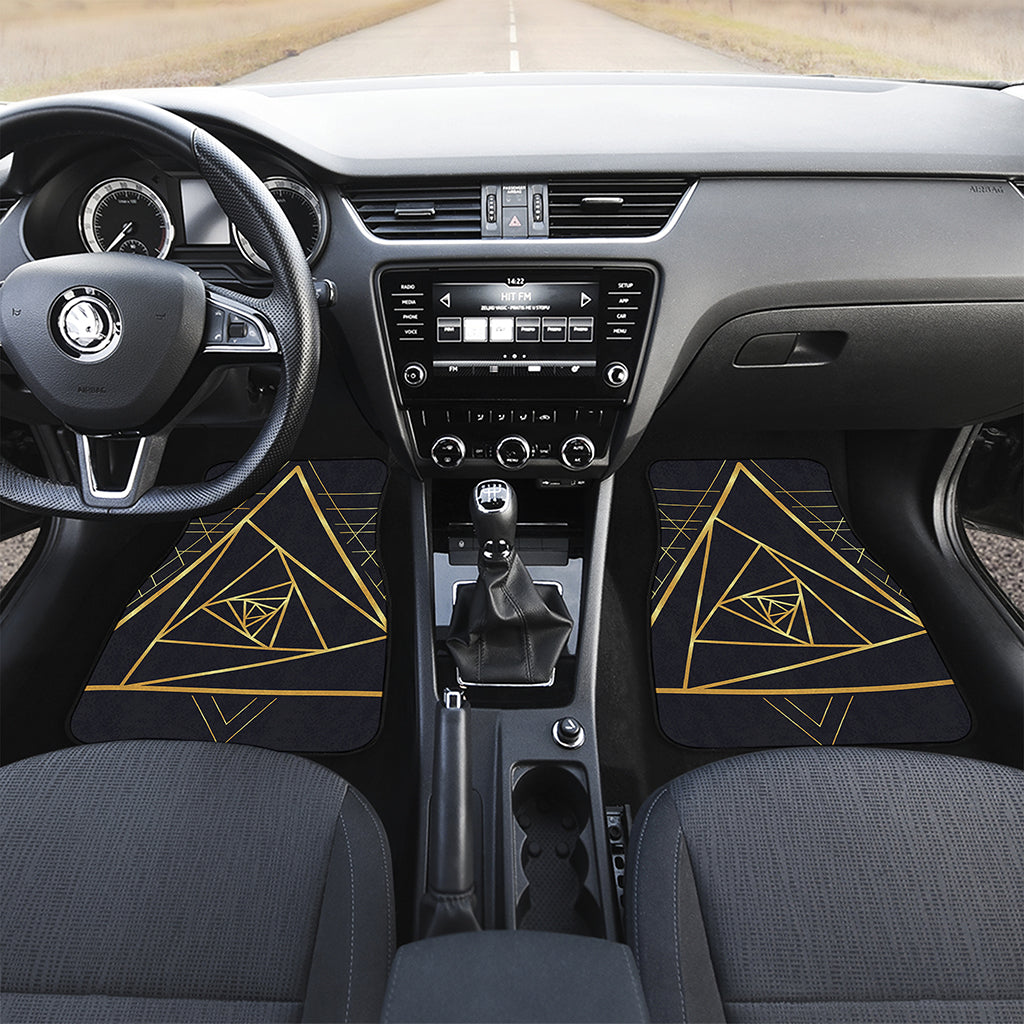Rose Pyramid Print Front and Back Car Floor Mats