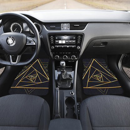 Rose Pyramid Print Front and Back Car Floor Mats