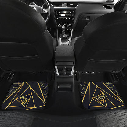Rose Pyramid Print Front and Back Car Floor Mats