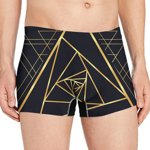 Rose Pyramid Print Men's Boxer Briefs