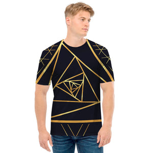 Rose Pyramid Print Men's T-Shirt