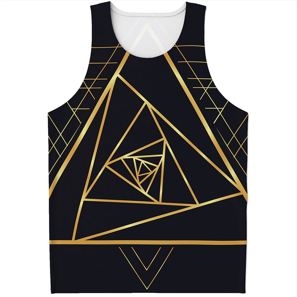 Rose Pyramid Print Men's Tank Top