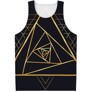 Rose Pyramid Print Men's Tank Top