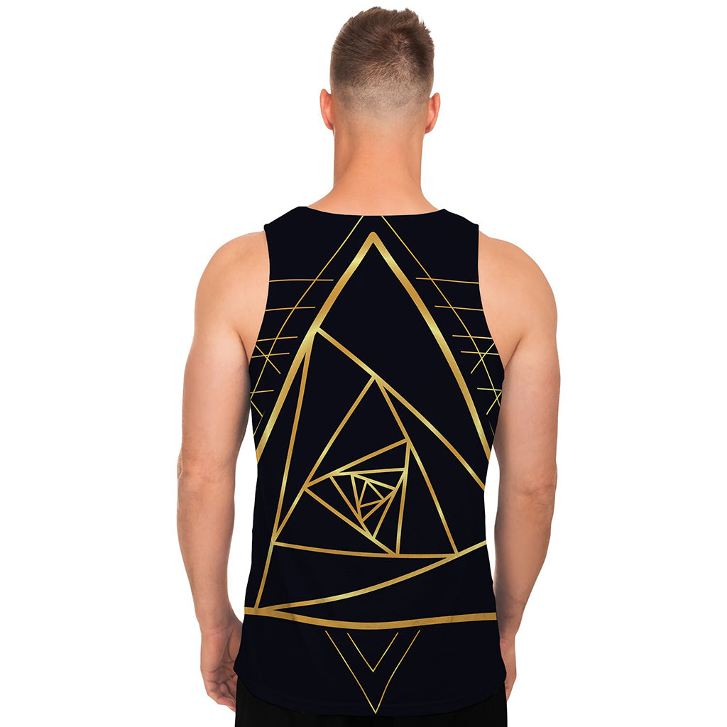 Rose Pyramid Print Men's Tank Top