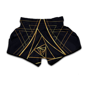 Rose Pyramid Print Muay Thai Boxing Shorts