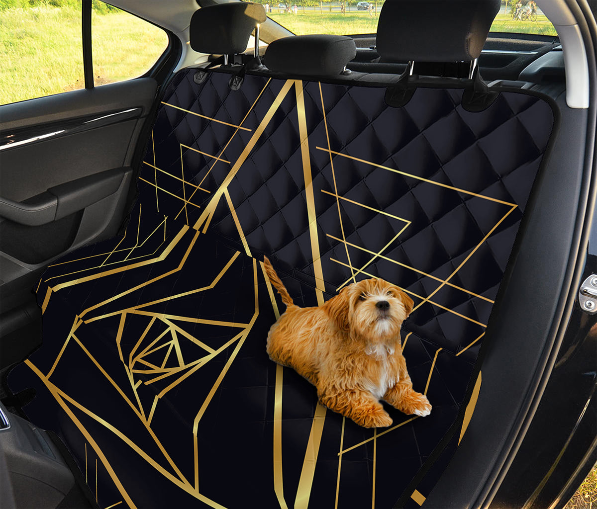 Rose Pyramid Print Pet Car Back Seat Cover