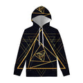 Rose Pyramid Print Pullover Hoodie