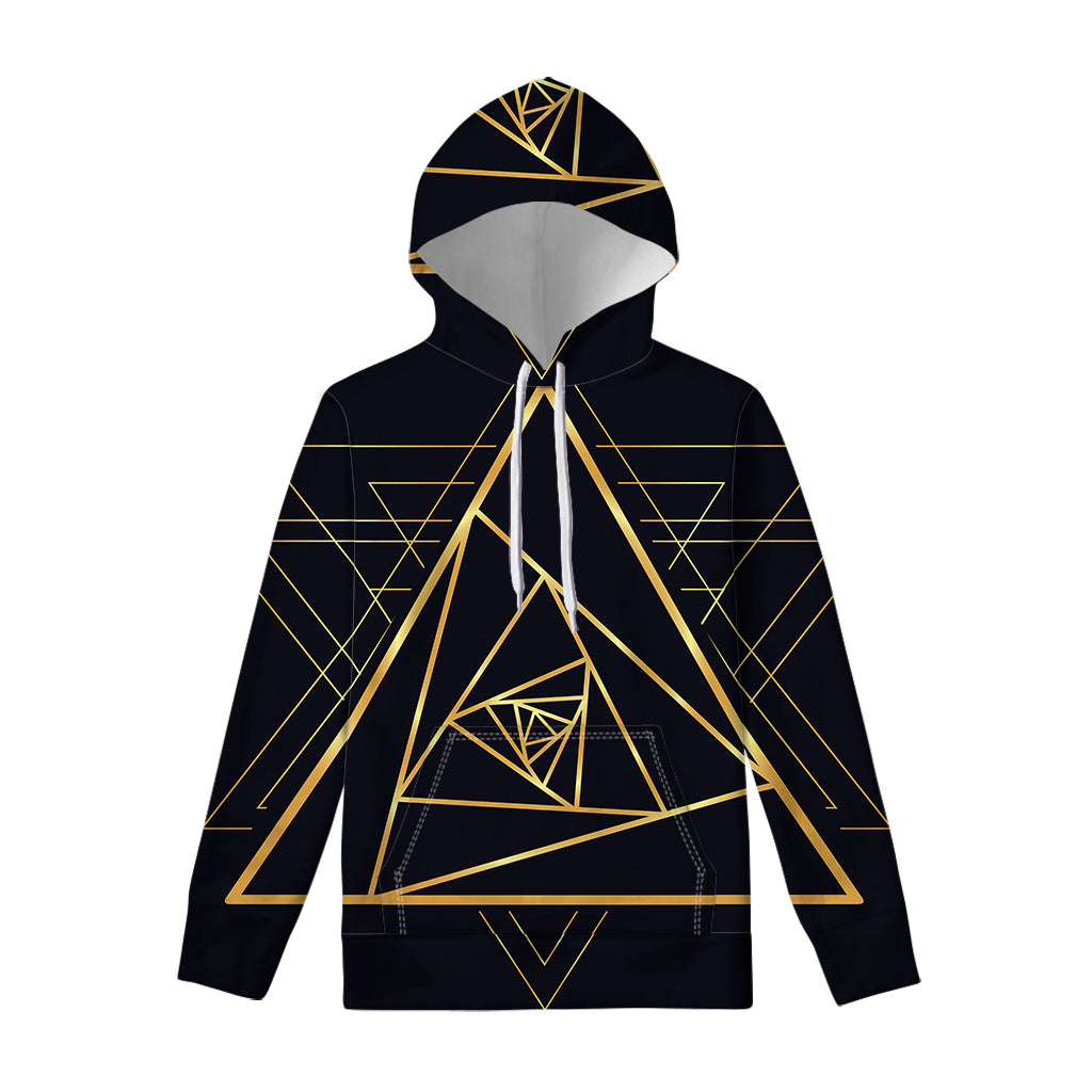 Rose Pyramid Print Pullover Hoodie